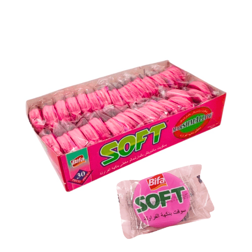 كرتون بسكويت بالفراولة بيفا سوفت القديمة *30 حبة