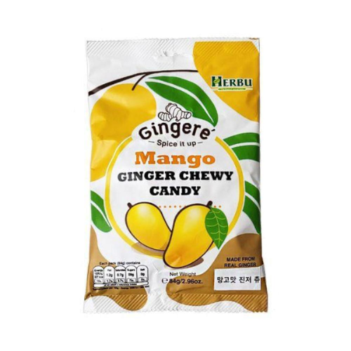 حلاوة مضغ لينة زنجبيل بالمانجو مستورد 84 جم