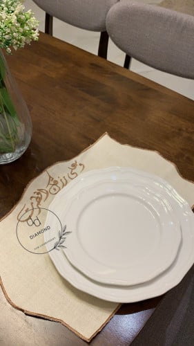 طقم 12 حبه من مفرش لينن بيج ثقيل تصميم رمضان وعلى...