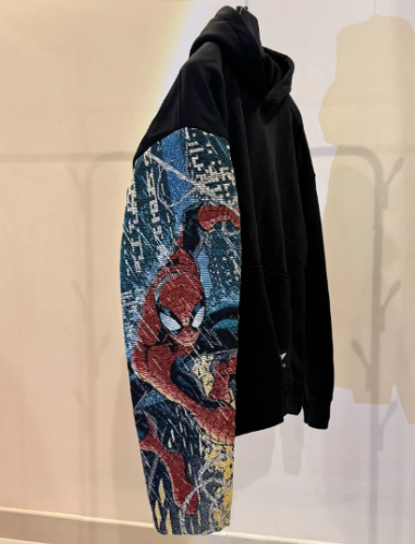 Spidey 1 سبايدر مان -مقاس 8 للاطفال الهودي أسود قا...