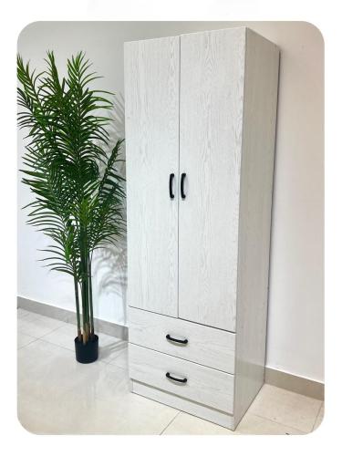 دولاب ملابس بابين 180*60سم أبيض