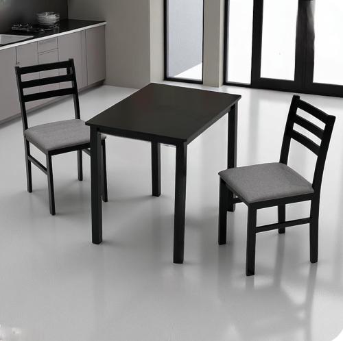 طقم طاولة طعام شخصان خشب ماليزي لون بني محروق