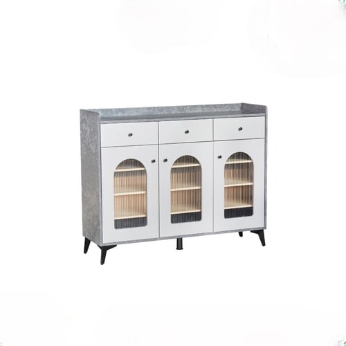 دولاب تخزين وعرض خشب متعددة المهام 95×35×120 سم-عد...