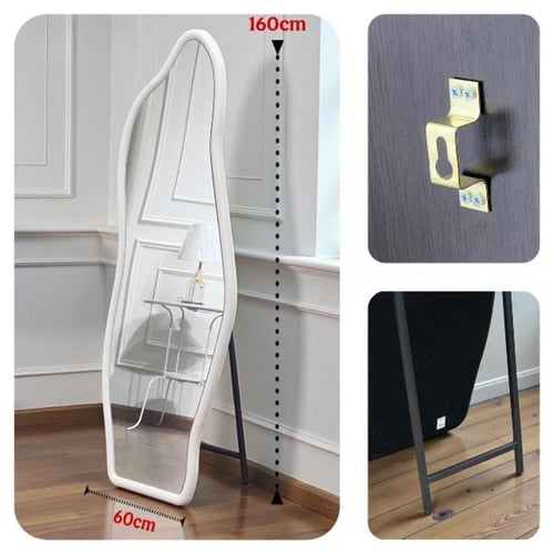 مرآة أرضية كاملة بإطار انسيابي ناعم 160×60 سم