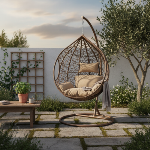 مرجيحة حدائق معلقة (عش العصفور) - لون بني مودرن