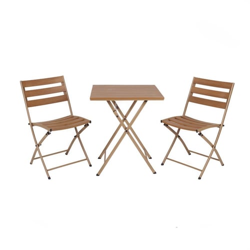 طقم طاولة رحلات مربع قابل للطي من المعدن وpvc-عدة...