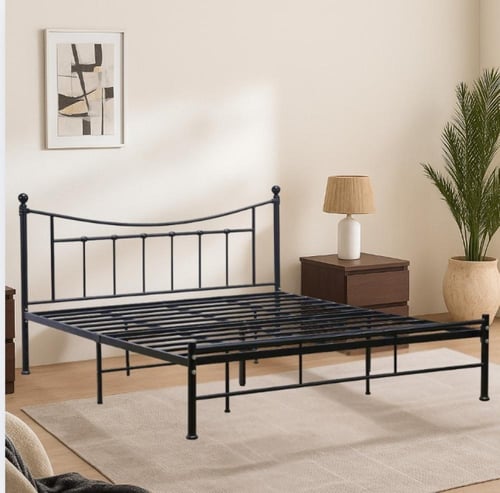 سرير حديد كبير نفرين مقاس 200*180سم بتصميم مودرن ل...
