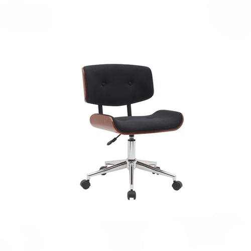 كرسي دوار خشب مبطن قماش قاعدة ستانلس ستيل مرن الحر...