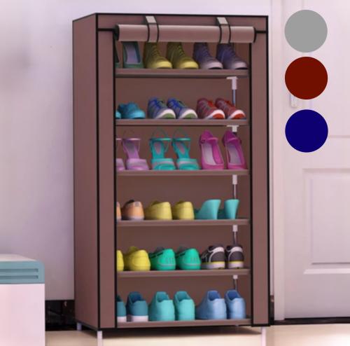 خزانة تنظيم أحدية من القماش 6 ارفف