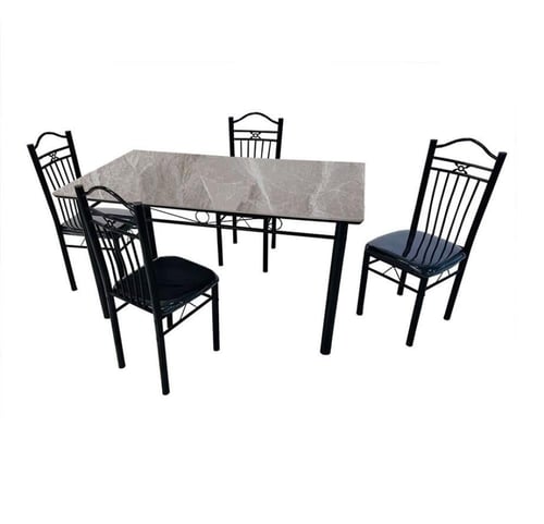 طاولة طعام سطح سيراميك مع 4 كراسي – تصميم عصري ومت...