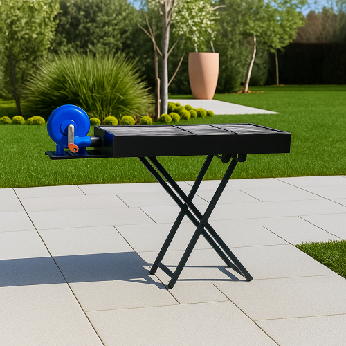 موقد شواء فحم قابل للطي مع منفاخ هواء يدوي مقاس 60...