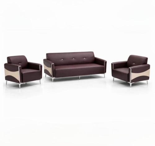 طقم كنب مكتبي جلد مودرن 5 أشخاص -عدة الوان