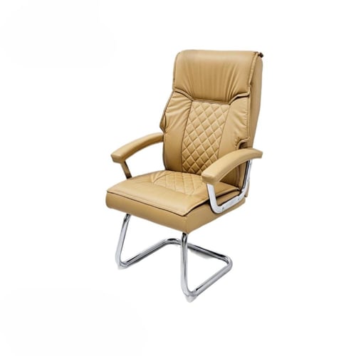 كرسي مكتبي جلد ثابت بمسند ظهر عالي-عدة الوان