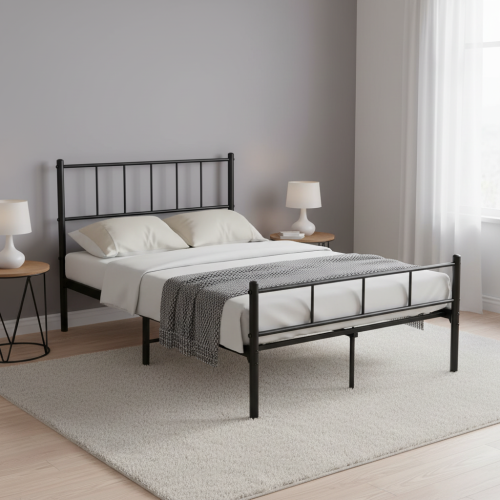 هيكل سرير معدني - كوين صغير (190×120 سم)