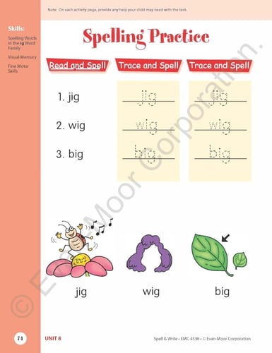 Spell & Write, Kindergarten