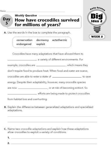 Daily Science, Grade 6