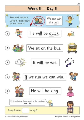 Phonics Daily Practice Book: Reception