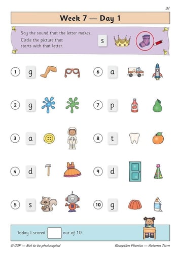 Phonics Daily Practice Book: Reception