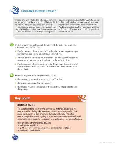 Cambridge Checkpoint English Coursebook 9