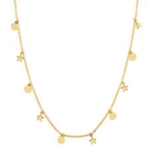 سلسلة فضة عيار 925 مطلية بالذهب عيار 18