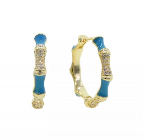 هوب ازرق مطلي ذهب