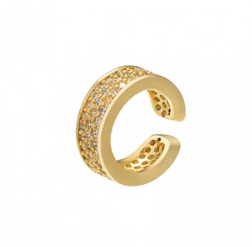 حلق بدون خرم فردة مطلي ذهب