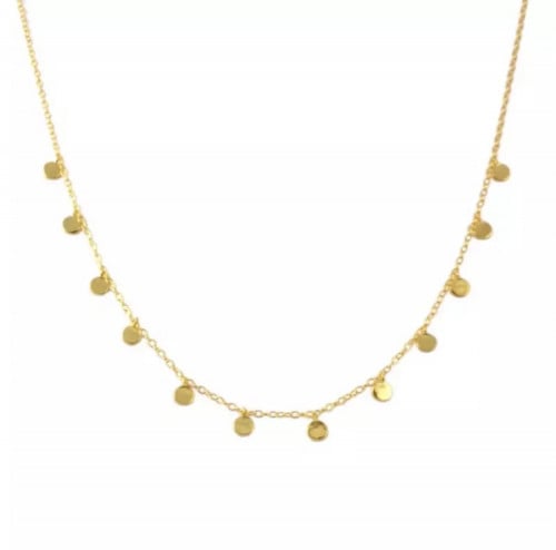 سلسلة فضة عيار 925 مطلية بالذهب عيار 18