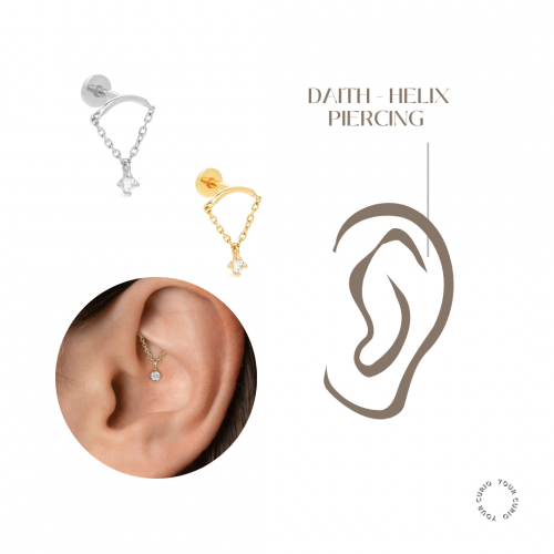 حلق فردة فضة عيار 925