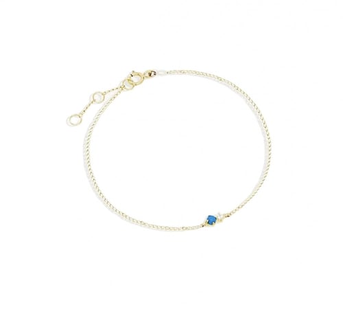 إسوارة يومية فضة عيار 925 مطلية بالذهب مع زركون