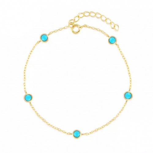 اسوارة فضة عيار 925 مطلي ذهب عيار 18