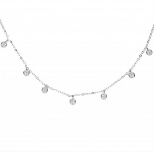 شوكر فضة عيار 925 مع زركون