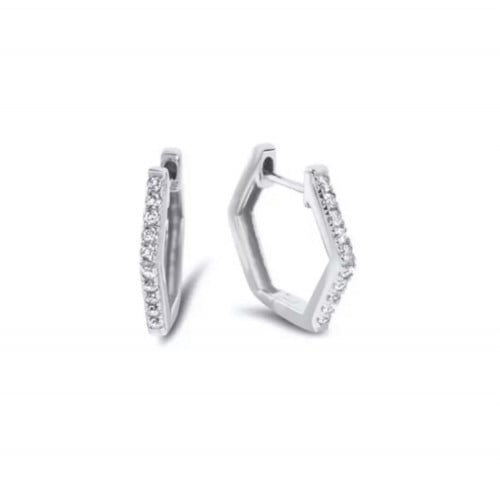 حلق فضة عيار 925 مع زركون