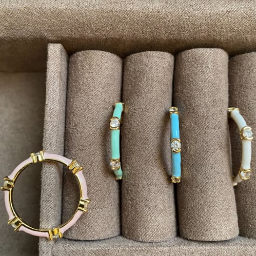 خاتم نيون مطلي ذهب