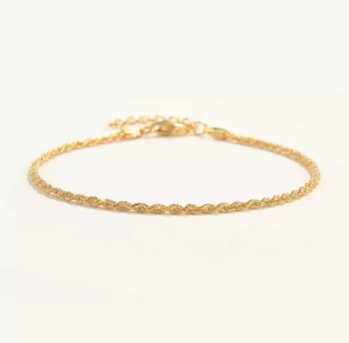 اسوارة فضة عيار 925 مطلي ذهب عيار 18