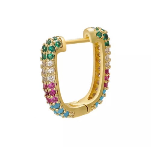 حلق راينبو مطلي ذهب