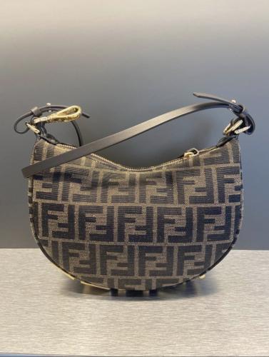 فندي فنديقرافي ميني قماش | Fendi Fendigraphy mini Fabric Brown