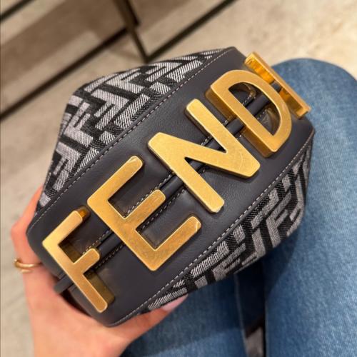 فندي فنديقرافي ميني قماش | Fendi Fendigraphy mini Fabric Brown