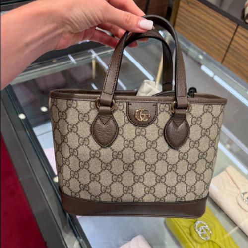 قوتشي سمول اوفيديا توت | Gucci Ophidia small Leather tote