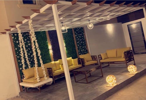 طقم جلسة خشب سويدي