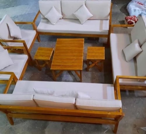 طقم جلسة خشب سويدي