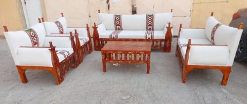 طقم جلسة خشب سويدي