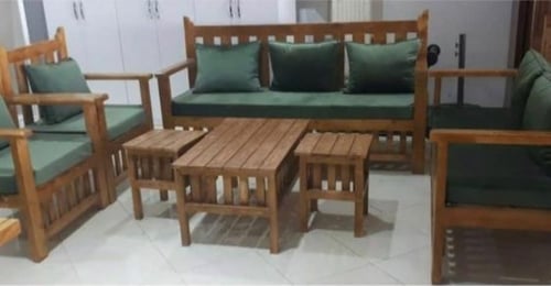 طقم جلسة خشب سويدي