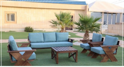 طقم جلسة خشب سويدي