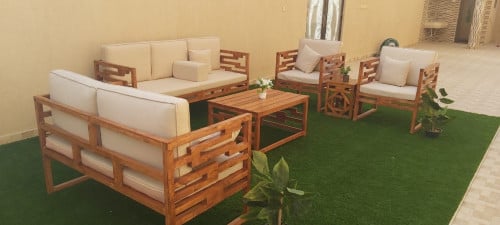 طقم جلسة خشب سويدي