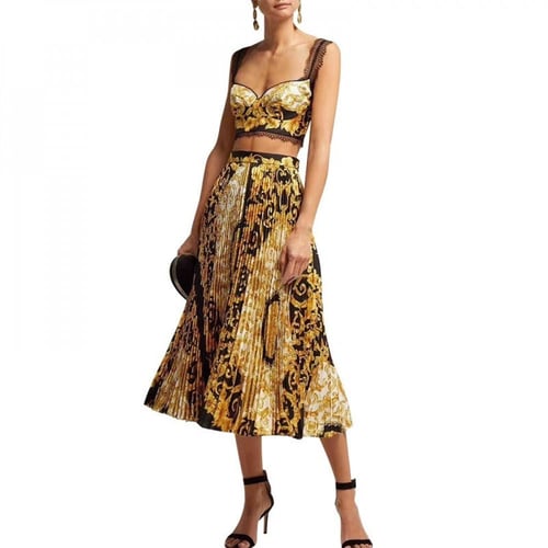 طقم تنورة وبدي بنقوش فرزاتشي