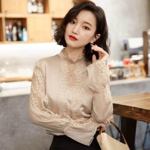 بلوزة بيج حرير blouse10