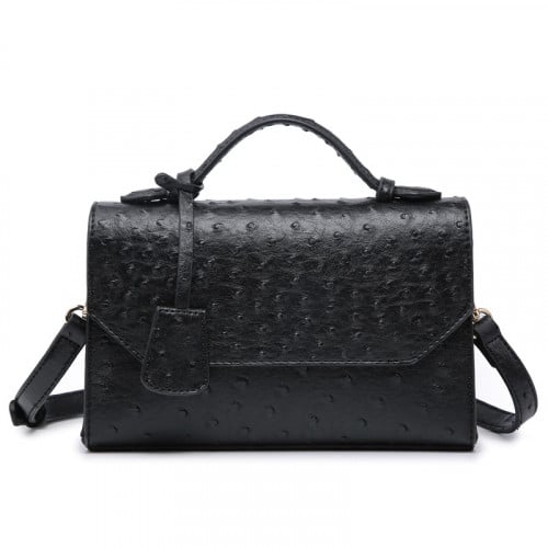 حقيبة جلد اسود