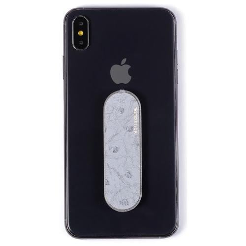 مسكة جوال - مسكة مومستيك جلد رمادي منقط A-OS-02