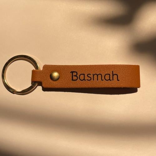 ميدالية جلد حفر ليزر “ جهة واحدة "