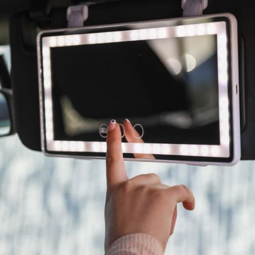 مرايا سيارة مع إضاءة LED بثلاث درجات